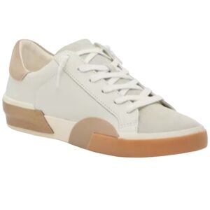 Dolce Vita Zina Platform Sneakers White Tan Colorblock Lace Up Size 7